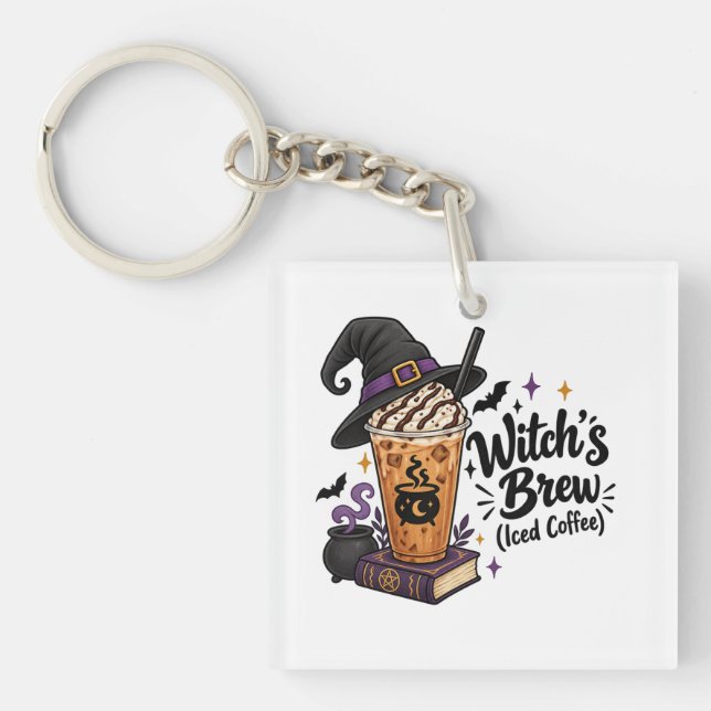 Llavero Bruja Brew (Café Helado) (Frente)