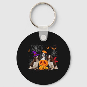 Llavero Bruja de calabaza divertida perro Springer Spaniel