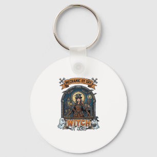 Llavero Bruja de la noche del día mecánico Mujer Steampunk