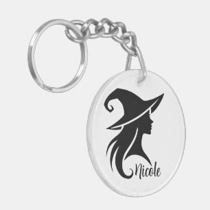 Llavero Bruja de sombrero negro Wicca Brujas Halloween 