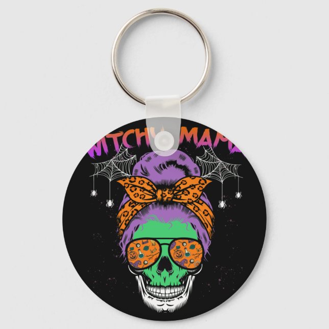 Llavero Bruja mamá Halloween Skull Bruja Mamá (Anverso)