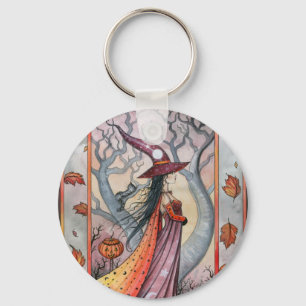 Llavero Bruja Mística de Halloween por Molly Harrison