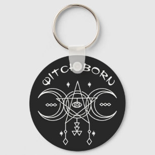 Llavero Bruja Nacida Triple Luna Pentacle Star Witchcraft