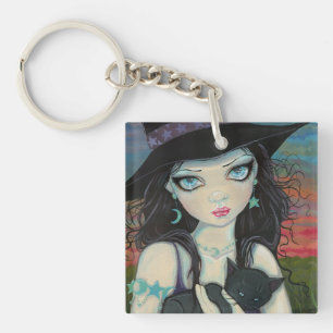 Llavero Bruja Peekaboo y Arte Fantástico de Halloween de G