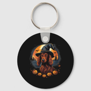 Llavero Bruja Perro Setter Irlandés Espeluznante Halloween