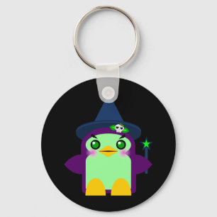 Llavero Bruja Pingüino Kawaii