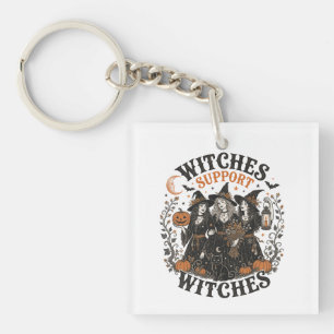 Llavero Brujas Apoyan Regalo de Arte Vintage de Halloween
