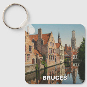Llavero Brujas Bélgica Viaje de recuerdo Vintage