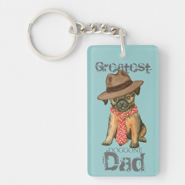Llavero Brussels Griffon Dad Keychain (Frente)