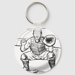 Llavero Bubble Dreams Arte De Jugador De Béisbol