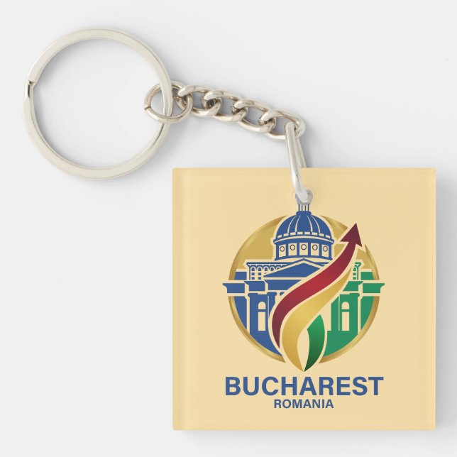 Llavero Bucarest Rumania Europa del Este (Frente)