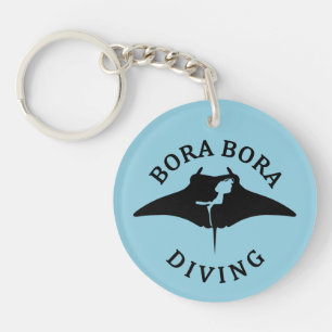 Llavero Buceo Con Manta En Bora Bora
