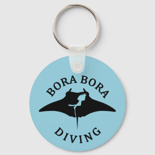 Llavero Buceo Con Manta En Bora Bora