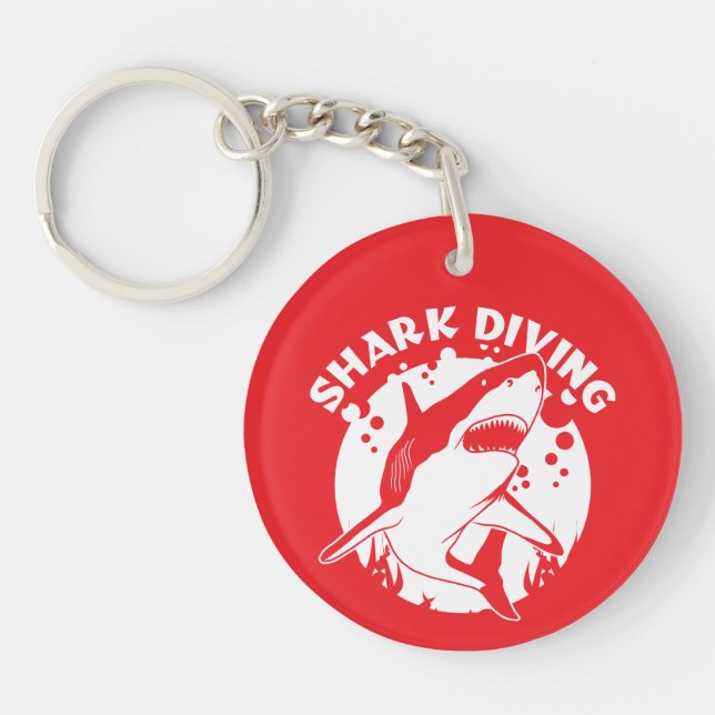 Llavero Buceo con Tiburones (Frente)