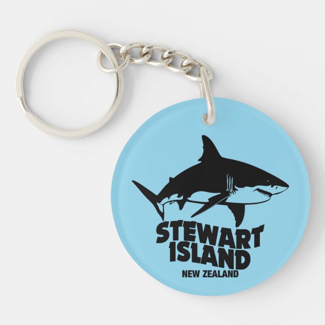 Llavero Buceo con Tiburones - Isla Stewart (Frente)