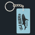 Llavero Buceo de Whale Shark Scuba | Isla Mujeres<br><div class="desc">Sumérjase en las fascinantes aguas de Isla Mujeres, México, con nuestro elegante diseño gráfico con una elegante silueta de tiburón ballena. Perfecto para buceadores y entusiastas de estos gentiles gigantes, esta obra de arte celebra la asombrosa belleza de los encuentros con tiburones ballena en uno de los principales destinos de...</div>