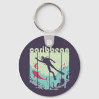 Buceo del Caribe Retro Vintage Guay Scuba Diver