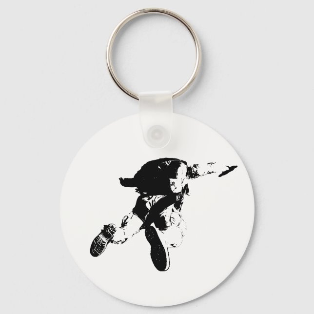 Llavero Buceo en blanco y negro (Anverso)