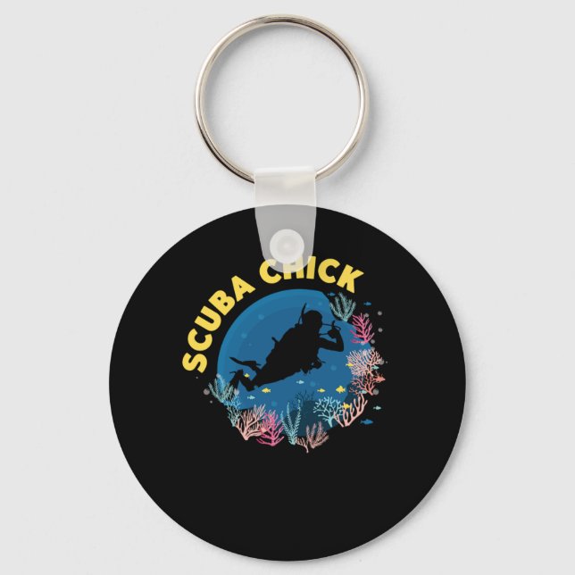 Llavero Buceo Scuba Chick (Anverso)