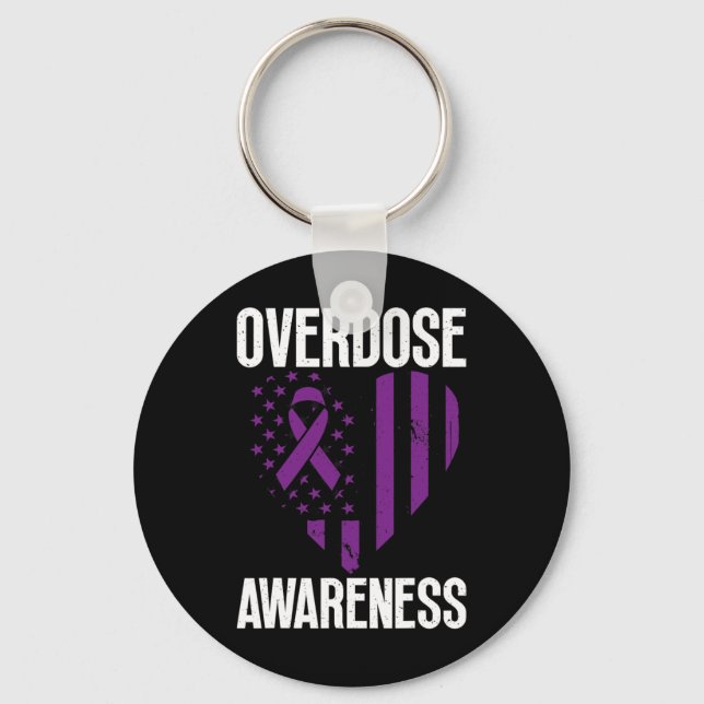 Llavero Bucle por la concienciación sobre la adicción a la (Anverso)