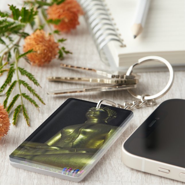 Llavero Buda dorado de noche (Frente Derecha)