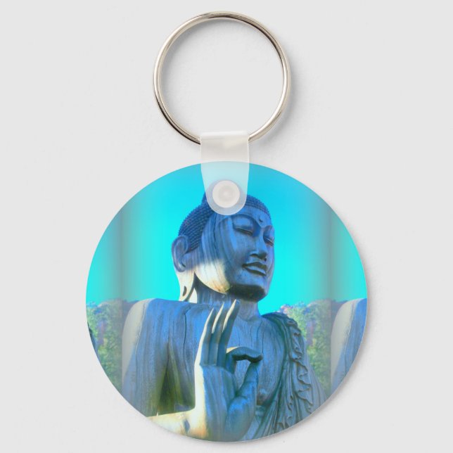 Llavero buddha azul (Anverso)