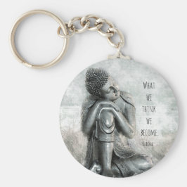 Llavero Buddha de plata pacífica con cotización