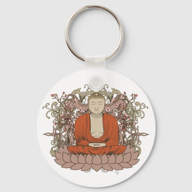 Llavero Buddha On Lotus Flower (Anverso)