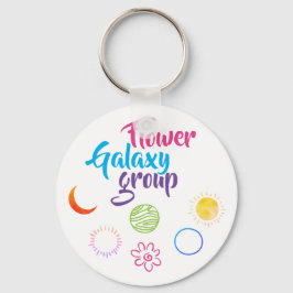 Llavero Buen diseño del grupo de galaxias de flores