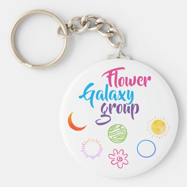 Llavero Buen diseño del grupo de galaxias de flores (Frente)