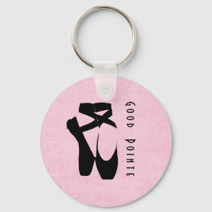 Llavero Buena Pointe. Zapatos de ballet negro en punta