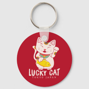 Llavero Buena suerte encanto gato afortunado Maneki Neko