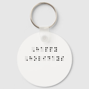 Llavero Buenas fiestas en Braille