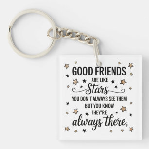 Llavero Buenos amigos son como estrellas Frase Inspiradora