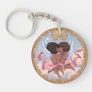 Llavero Buenos días Baby Angels Acrylic Keychain