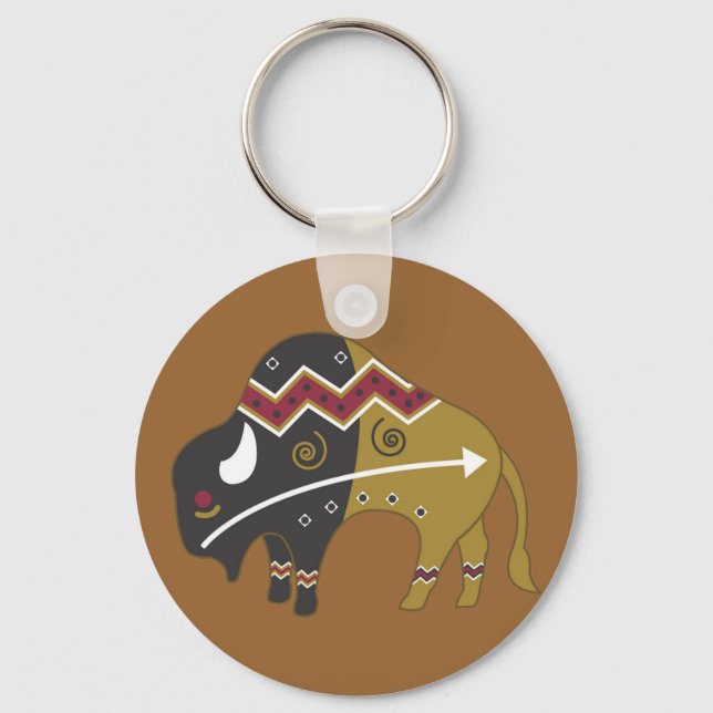 Llavero Búfalo indígena tribal (Anverso)
