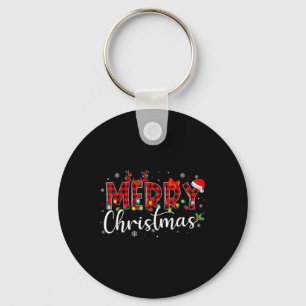 Llavero Búfalo navideño vestido rojo Santa Hat Xmas P