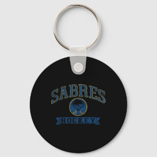 Llavero Búfalo Sabres Vintage Hockey Blanco Licencia Ofici