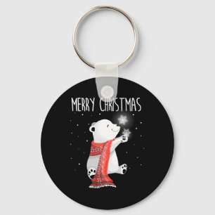 Llavero Bufanda de oso polar lindo Feliz Navidad Xmas Fies