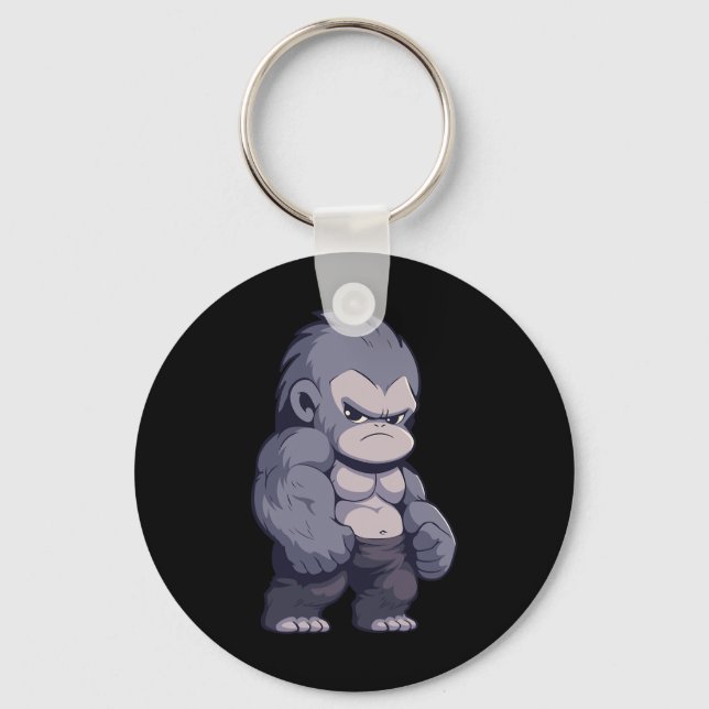 Llavero Buff Alpha Silverback Gorilla Ape Diseño Bote Go (Anverso)