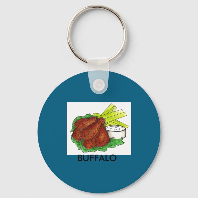 Llavero Buffalo Ny New York Hot Bbq Chicken Wings Celery _ (Anverso)