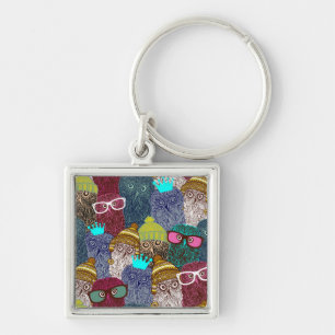 Llavero Búho en la corona