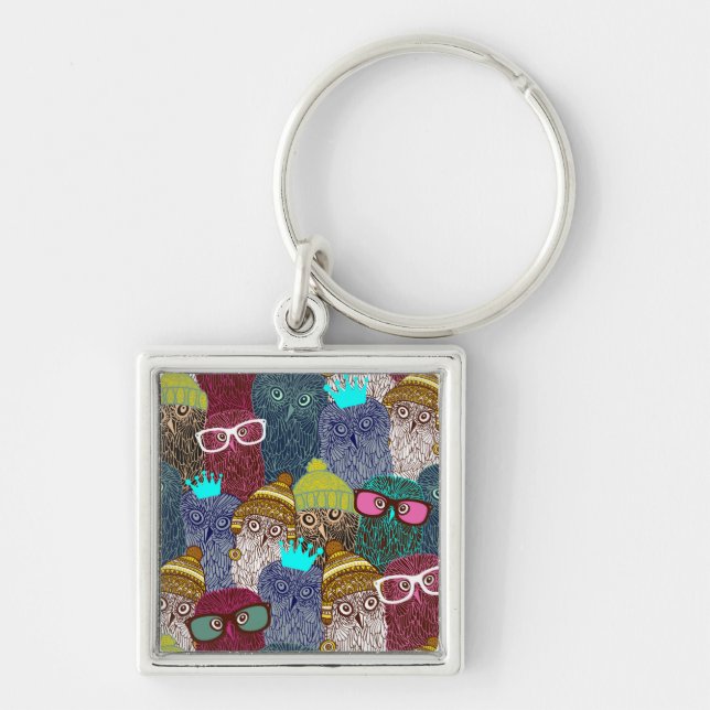 Llavero Búho en la corona (Frente)