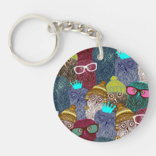 Llavero Búho en la corona