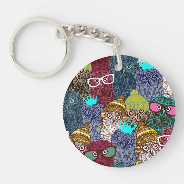 Llavero Búho en la corona (Frente)