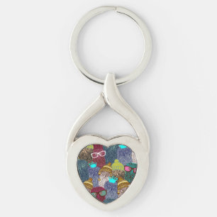 Llavero Búho en la corona