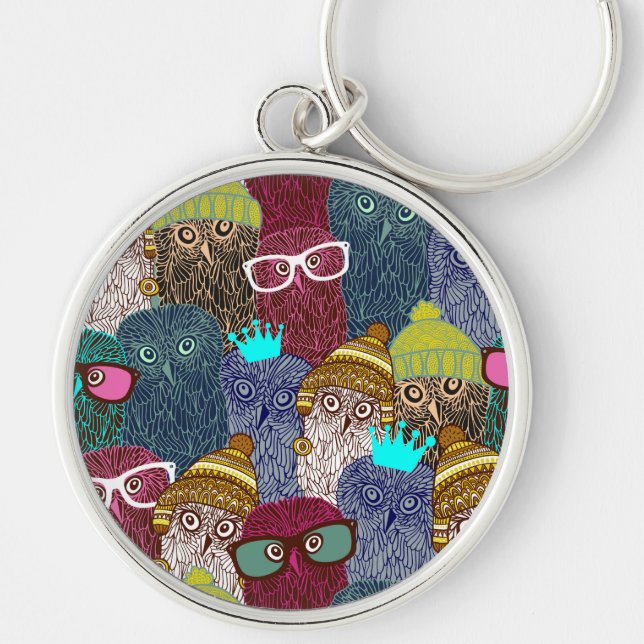 Llavero Búho en la corona (Frente)