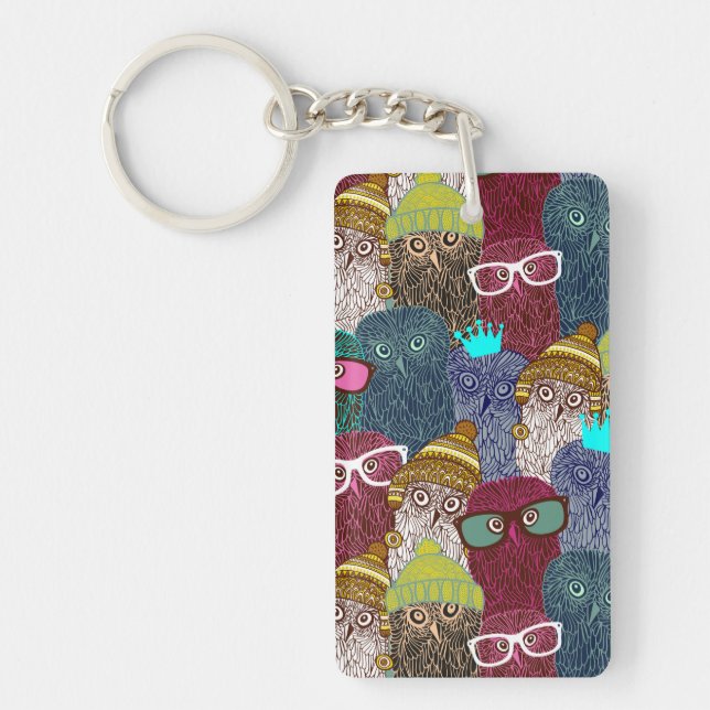 Llavero Búho en la corona (Frente)