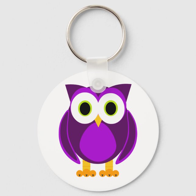 Llavero Búho morado (Anverso)