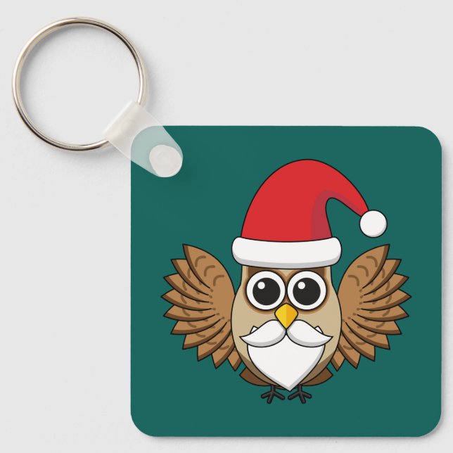 Llavero Búho Papá Noel (Anverso)